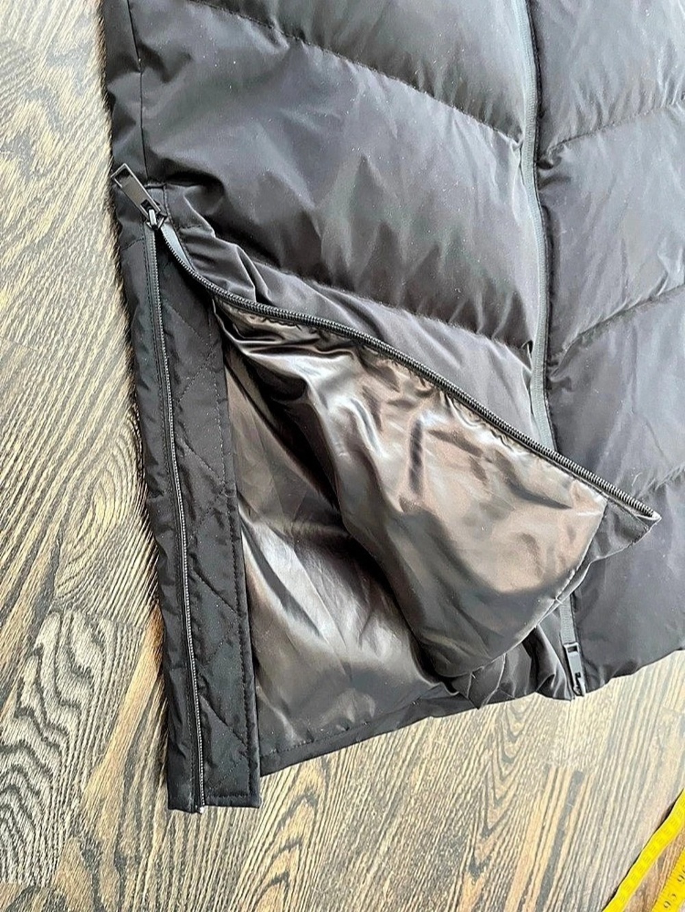 Zara Black Water & Wind Protection Hooded Down Feather Long Puffer Coat Size XS - Picture 6 of 15